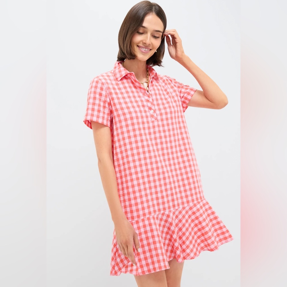 Tuckernuck Pomander Place Coral Gingham May Dress